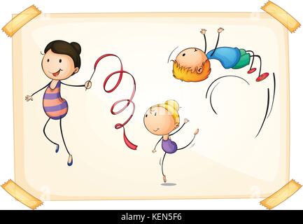 Abbildung: Kinder Sport Stock Vektor