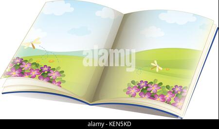 Abbildung: Ein Märchenbuch mit Bildern Stock Vektor