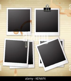 Eine Gruppe von leeren Bilderrahmen Stock Vektor