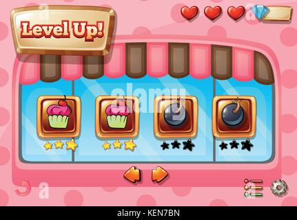 Abbildung: eine Szene aus einem computer spiel Stock Vektor