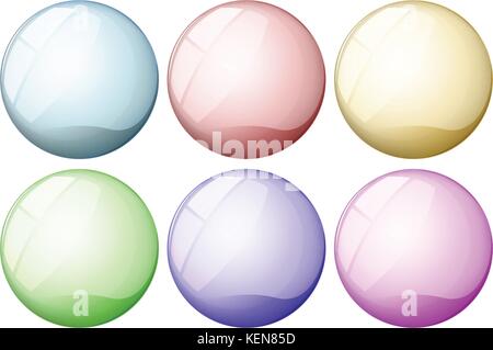 Abbildung: Symbol bottons auf Weiß Stock Vektor