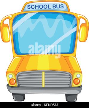 Abbildung: Eine einzelne Schule Bus Stock Vektor