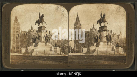 Washington Monument und dem Rathaus, Richmond, Va, aus Robert N. Dennis Sammlung von stereoskopischen Ansichten Stockfoto