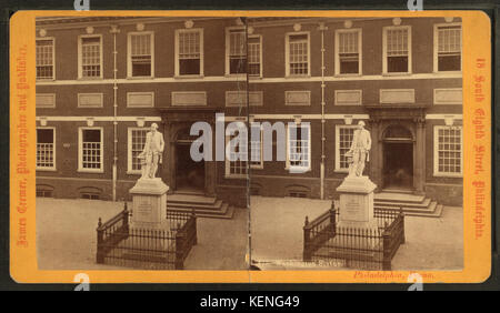 Washington Statue. Philadelphia, Penna, von Cremer, James, 1821 1893 Stockfoto