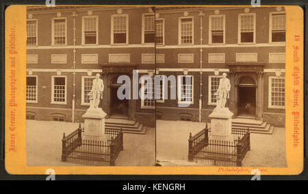 Washington Statue, Philadelphia, Penna, von Cremer, James, 1821 1893 Stockfoto