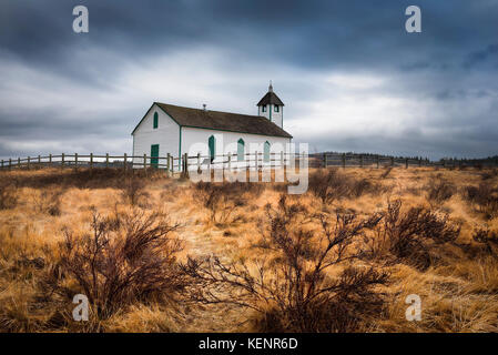 McDougall Morley historische Kirche Alberta Kanada Stockfoto