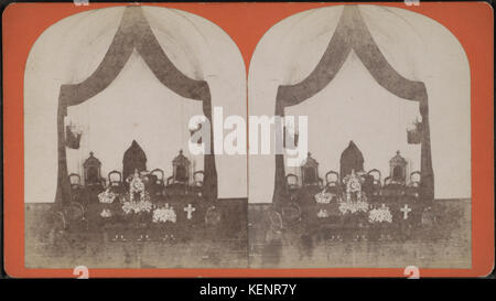 Blick auf Sarg und Blume der Pfr. W.H. Ferris, Matteawan, N.Y, aus Robert N. Dennis Sammlung von stereoskopischen Ansichten Stockfoto
