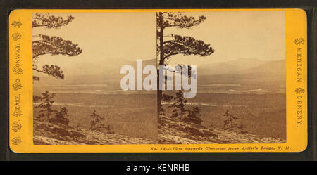 Blick Richtung Chocorua von Artist's Ledge, N. H, von Pease, N. W. (Nathan W.), 1836 1918 Stockfoto