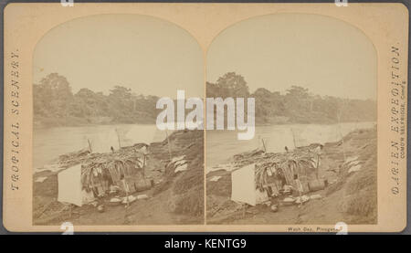 Tag waschen, Pinogana, Moran, John, 1831 1903 Stockfoto
