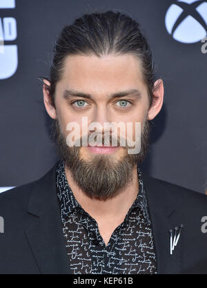 Hollywood, Kalifornien, USA. Oktober 2017. Tom Payne kommt zur Premiere von AMCs „The Walking Dead“ Staffel 8 im griechischen Theater. Quelle: Lisa O'Connor/ZUMA Wire/Alamy Live News Stockfoto