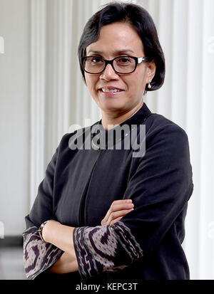 Finanzministerium Sri Mulyani Indrawati 2016 Stockfoto
