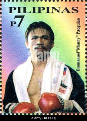 Manny Pacquiao 2008 Stempel der Philippinen 2 Stockfoto