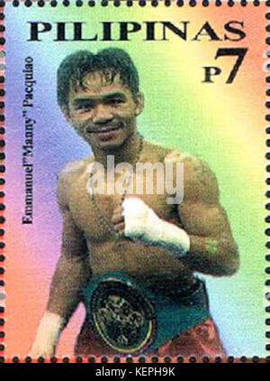 Manny Pacquiao 2008 Stempel der Philippinen 3 Stockfoto