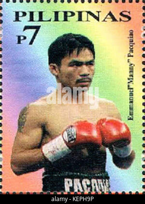 Manny Pacquiao 2008 Stempel der Philippinen 4 Stockfoto