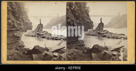 Hängebrücke, von unten gesehen, Mühle, von Soule, John S., 1827 1904 4. Stockfoto