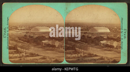 Westlich von Salt Lake City, von Arsenal Hill, South West. Oquirrh oder West Berge in der Ferne, von Savage, C.R. (Charles Roscoe), 1832 1909 2 Stockfoto