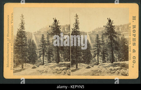 Nevada Falls, 700 m hoch, von Robert N. Dennis Sammlung von stereoskopische Ansichten Stockfoto