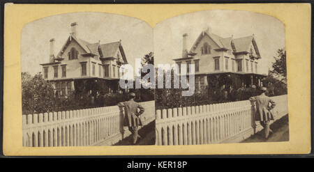 Residenz des Mr Tompkins, Aussicht auf St. Orange, N.J, aus Robert N. Dennis Sammlung von stereoskopischen Ansichten Stockfoto