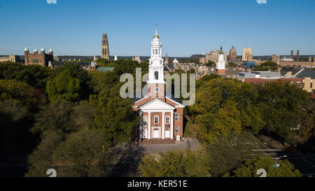 Vereinigte Kirche auf dem Grün, New Haven Grün, 1814, New Haven, Connecticut, USA Stockfoto