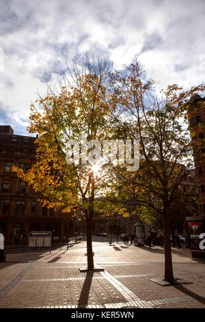 Blick auf East Parade in Leeds West Yorkshire, England Stockfoto