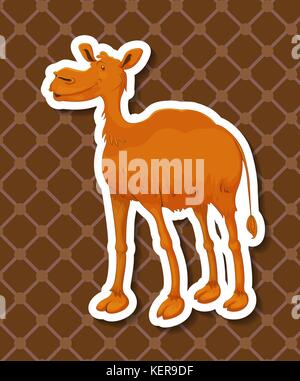 Illustration eines Kamels mit Hintergrund Stock Vektor