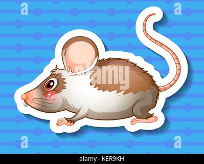 Abbildung: eine Ratte mit Hintergrund Stock Vektor