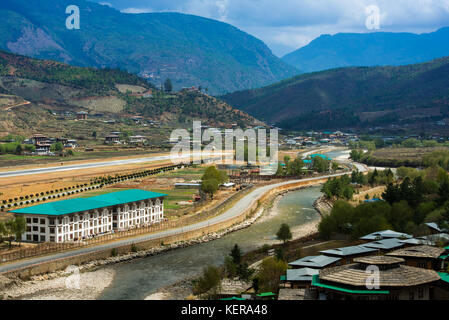 Der Flughafen Paro Bhutan Lone Stockfoto