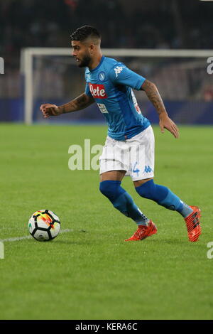 Neapel, Italien. 21 Okt, 2017. Aktion während der Fußball-Match zwischen SSC Napoli und f.c.inter in San Paolo Stadion in Napoli. Endergebnis napoli vs. f.c.inter 0-0. Im Bild lorenzo Insigne (SSC Neapel) Credit: Salvatore esposito/Pacific Press/alamy leben Nachrichten Stockfoto