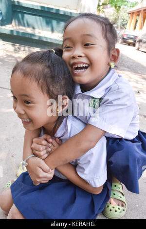 Schülerinnen Vientiane Laos Stockfoto