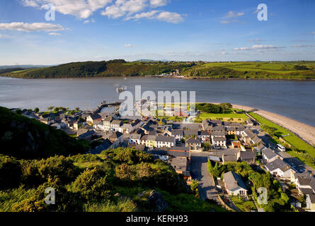 Passage Ost, von wo die kleine Autofähre terminal segelt Grafschaft Waterford - über Waterford Harbour Ballhack in County Wexford, Irland Stockfoto