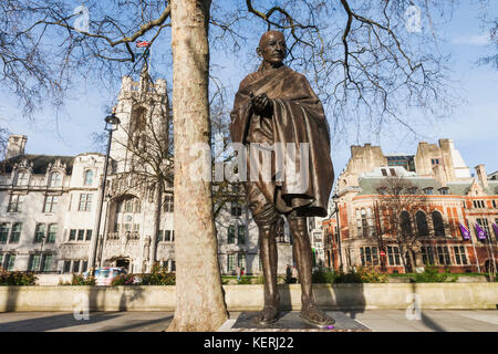 England, London, Westminster, Mahatma Gandhi Statue von Philip Jackson Stockfoto