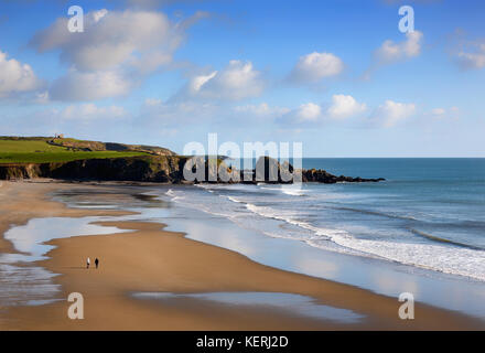 Bunmahon Strand, der Kupfer-Küste, Grafschaft Waterford, Irland Stockfoto