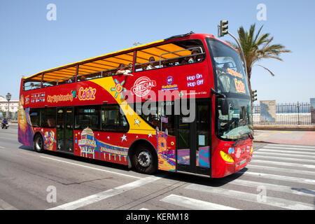 Cadiz Sightseeing Bus im Südwesten von Spanien Stockfoto