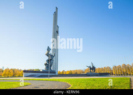 Lettland, Riga, Altstadt, Völker und Architektur. Straßen und Victory Park. 2017 Stockfoto