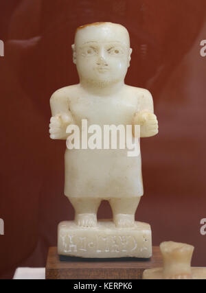 Das antike Südarabien 900 v. Chr.-600 n. Chr. (heute Jemen). Alabaster-Figur. Ursprünglich in Gräbern platziert. British Museum. London. GBR. Stockfoto