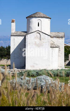 Kirche des Heiligen Kreuzes, Nin, Kroatien Stockfoto