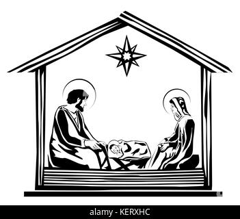 Weihnachtskrippe Stockfoto