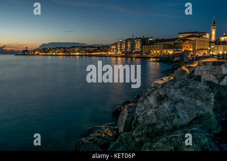 Piran im Sommer 2017 Stockfoto