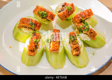 Snacks von Gemüse auf dem Teller Stockfoto