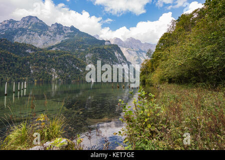 Die konigssee aus der South Shore gesehen an saletalm Stockfoto