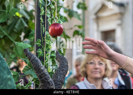 Die Ordinalia - Cornish Mysterienspiele durchgeführt während der penryn Kemeneth zwei Tage Heritage Festival im Penryn Cornwall. Stockfoto