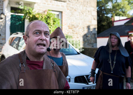 Die Ordinalia - Cornish Mysterienspiele durchgeführt während der penryn Kemeneth zwei Tage Heritage Festival im Penryn Cornwall. Stockfoto