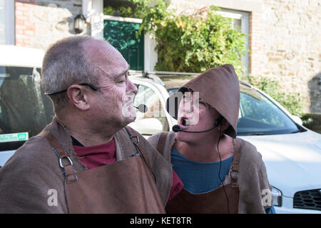 Die Ordinalia - Cornish Mysterienspiele durchgeführt während der penryn Kemeneth zwei Tage Heritage Festival im Penryn Cornwall. Stockfoto