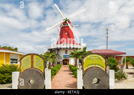 Palm Beach, Aruba - Dezember 3, 2008: Das kultige alte holländische Windmühle im Palm Beach in der Nähe von Oranjestad auf der karibischen Insel Aruba. Palm Beach ist das pop Stockfoto