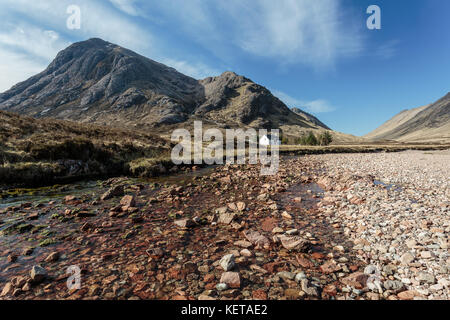 Lagangarbh Cottage Buachaille Etive Mor unten Stockfoto