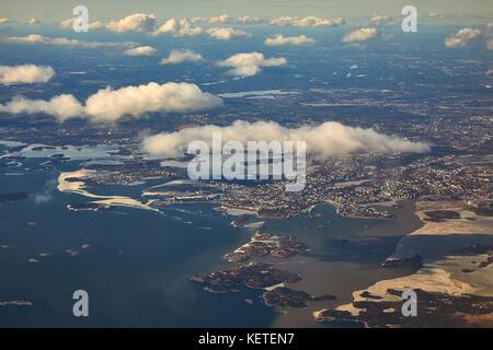 Helsinki Luftaufnahme Stockfoto