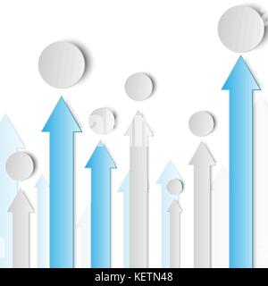 3D Pfeil Papier mit Kreis in der Mitte für Geschäft grafische Konzeption Stock Vektor