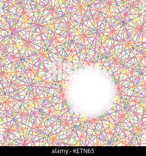 Weißer Raum Kreis auf bunte Linie abstrakt Design Hintergrund Stock Vektor