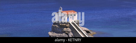 Panagia Thalassini in Andros, Kykladen, Griechenland Stockfoto