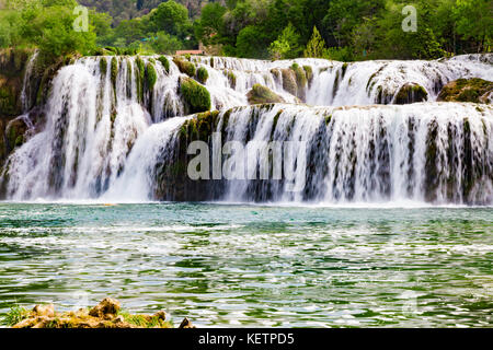 Krka Wasserfall im kroatischen Nationalpark Stockfoto